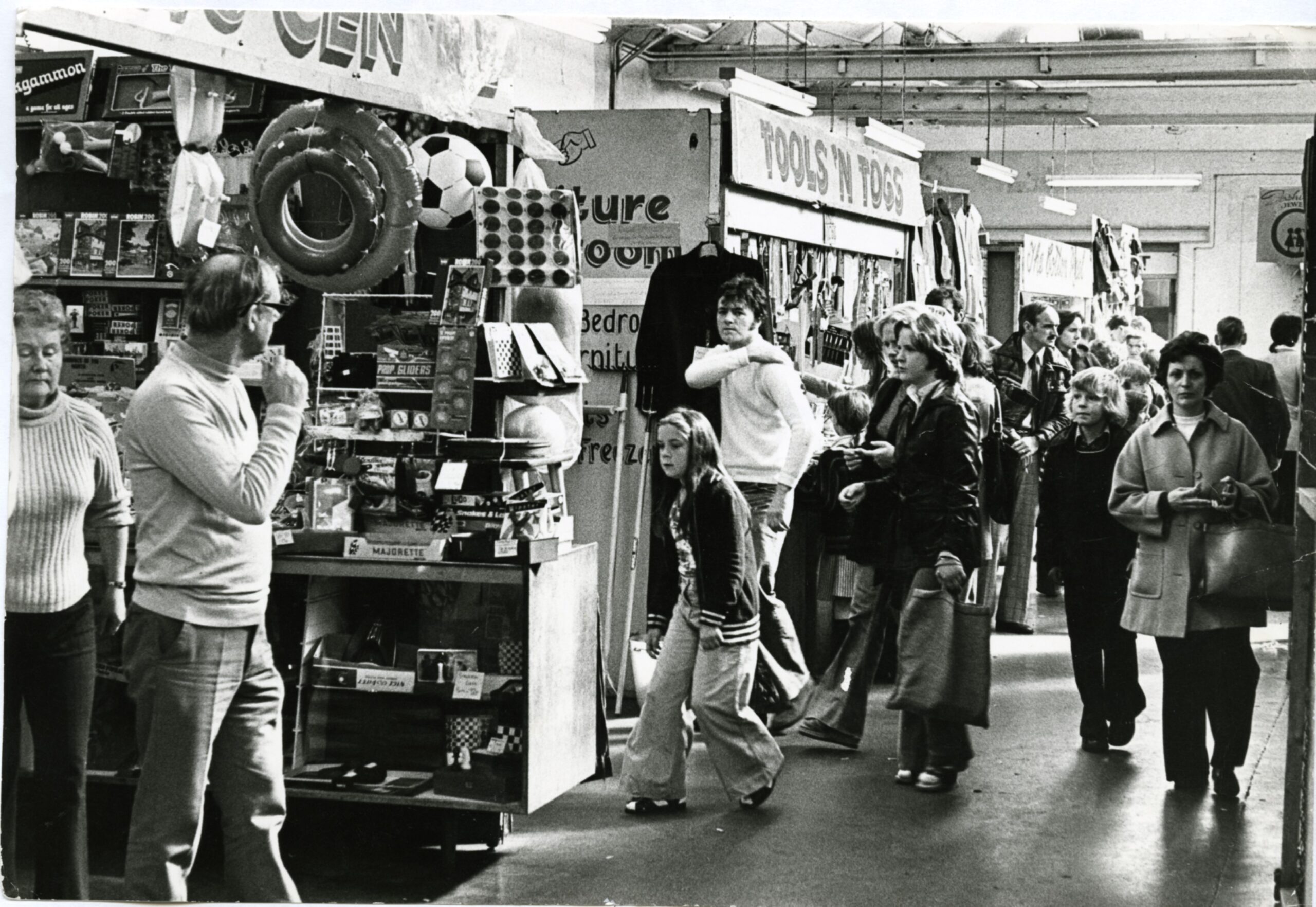 Dens Road Market in 1977 during its first decade of trading.
