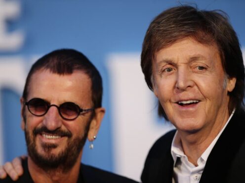Sir Paul McCartney and Sir Ringo Starr have released a track that features the other members of The Beatles (Yui Mok/PA)