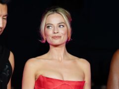 Margot Robbie loses voice at her first premiere since US actors’ strike (Ian West/PA)