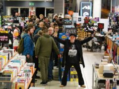 Beatles fans at hmv Liverpool for a special midnight launch event for the release of the last Beatles song, Now And Then (Peter Byrne/PA)
