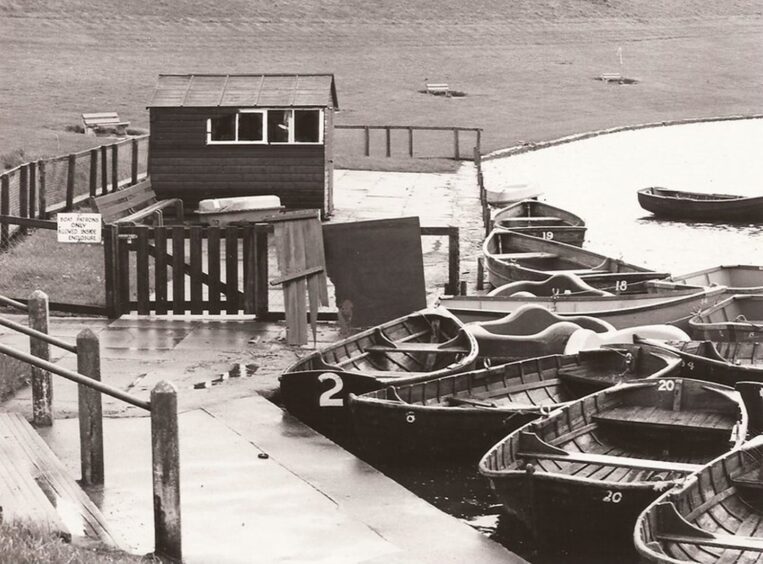 The boats tied up at Keptie Pond. Image: Supplied.