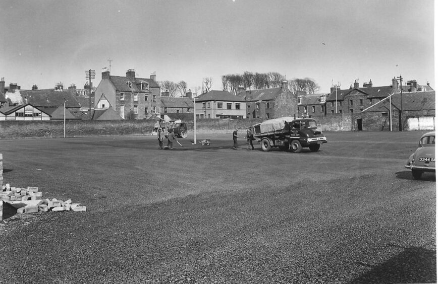 Arbroath lorry at work in the 1960s. Image: Supplied.