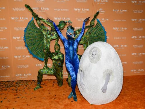 Heidi Klum and husband Tom Kaulitz arrive at her 22nd annual Halloween party at Marquee in New York (Evan Agostini/Invision/AP)