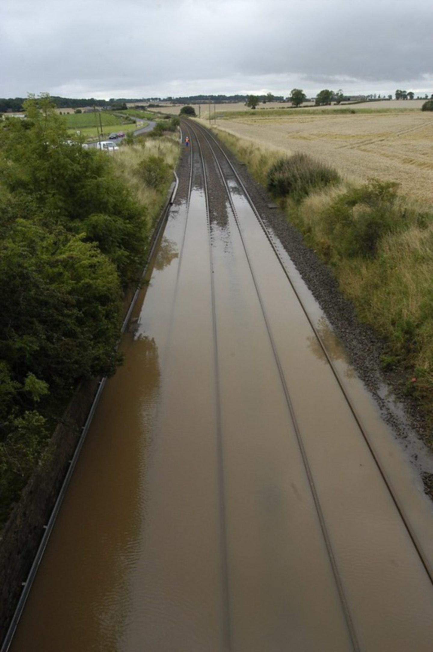 Flooding at the rail line. Image: Supplied.