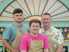 The Great British Bake Off finalists Matty, Josh and Danny (Channel 4/Mark Bourdillon/Love Productions/PA)