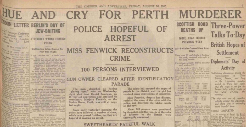 The true crime made unwanted headlines - a report in The Courier is pictured - for the Fair City in the 1930s. Image: Supplied.