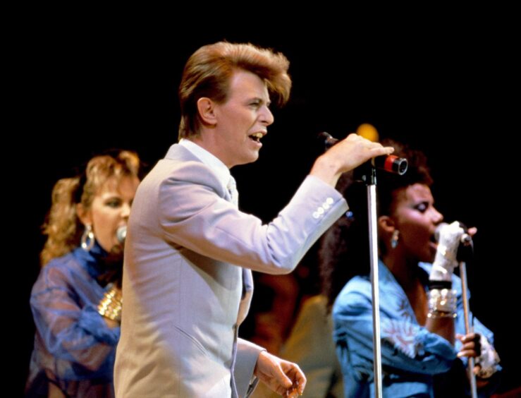 Bowie performing at Live Aid in 1985. Image: PA.