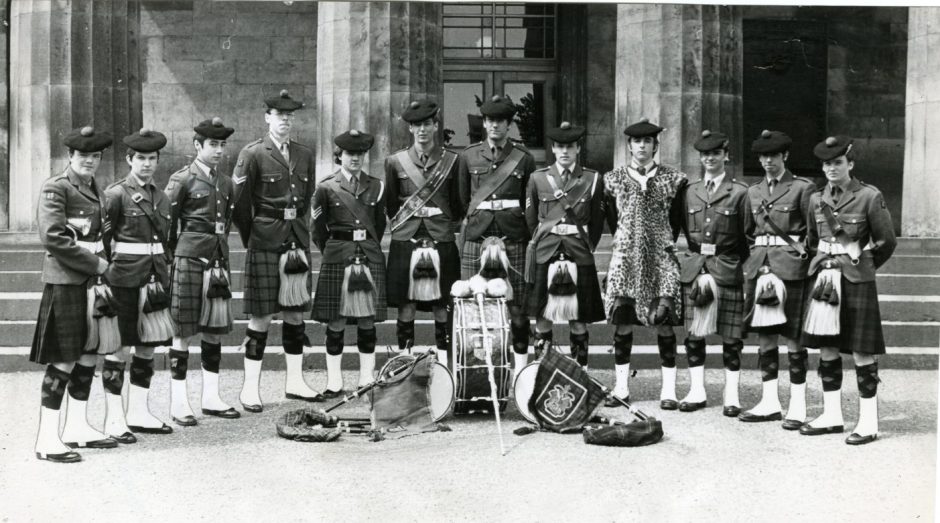 Dundee High School cadets pose for a picture outside the school. Image: DC Thomson.