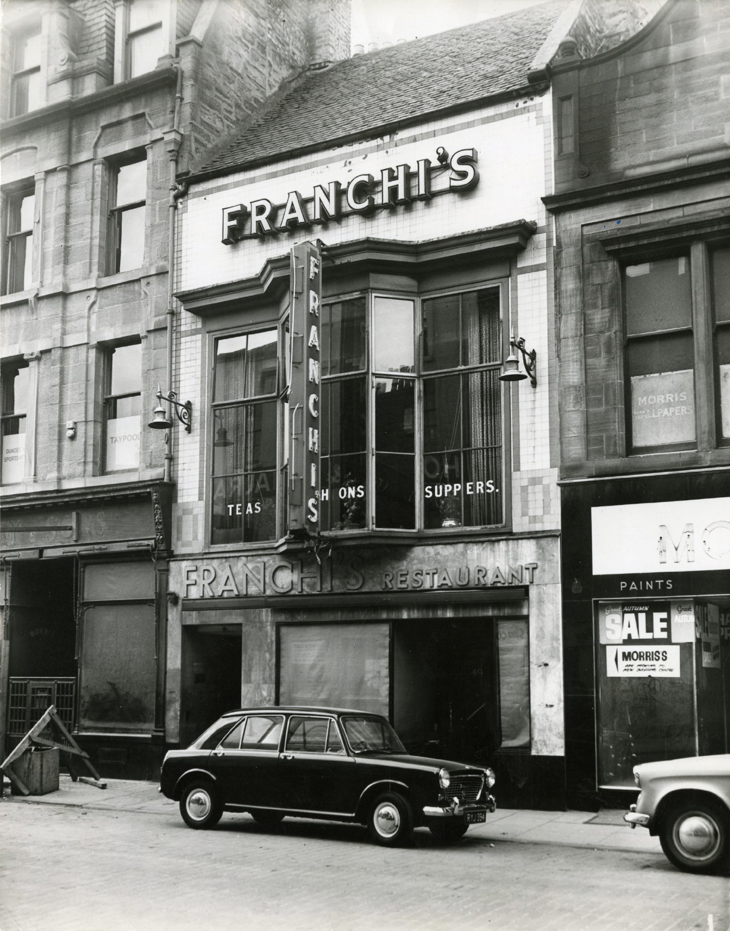 The outside of Franchi's restaurant and shop in the Overgate in 1964. Image: DC Thomson.