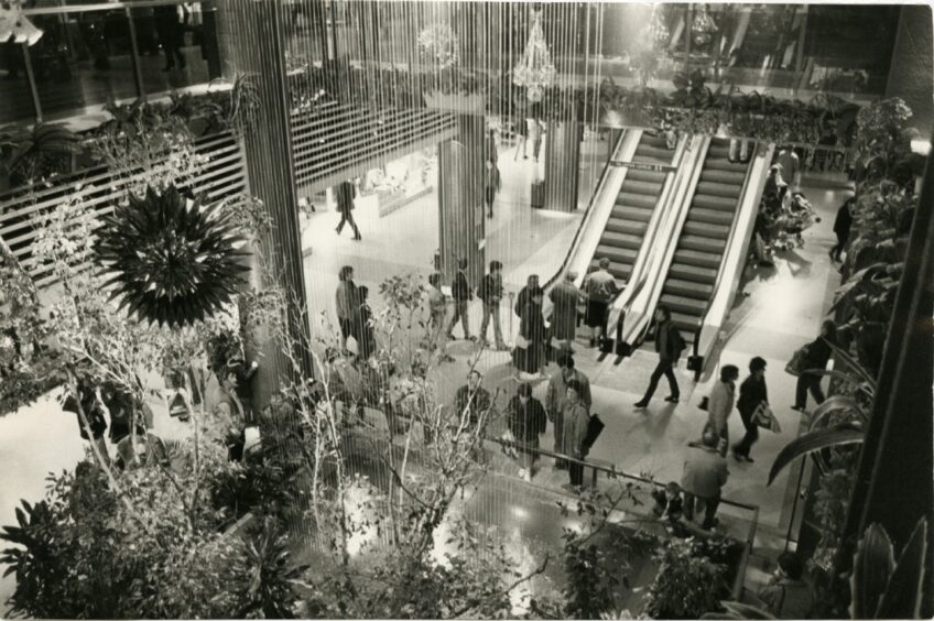 The unforgettable illuminated fountain in the main entrance hall. Image: DC Thomson.