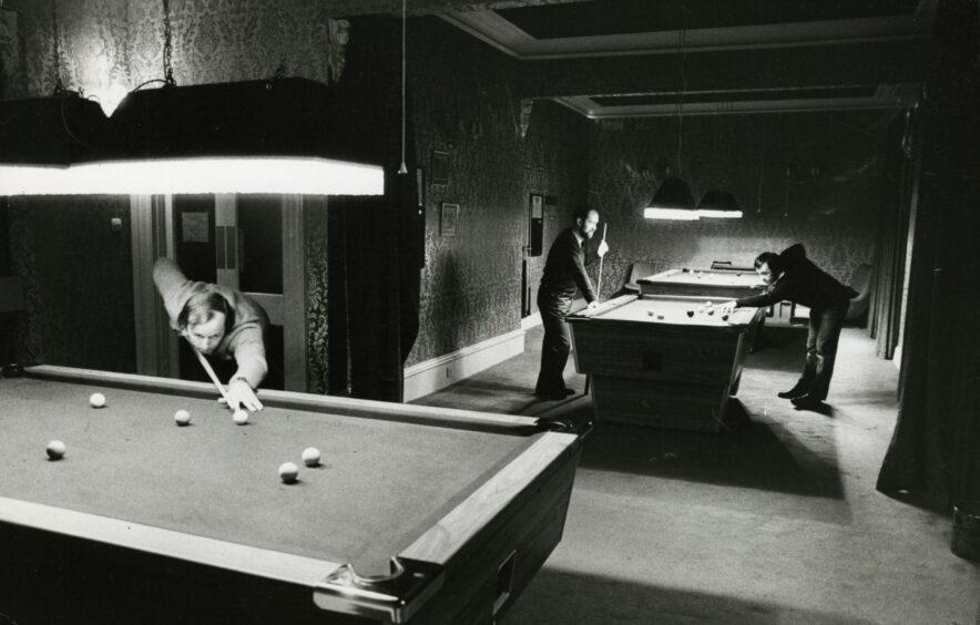 People playing pool in Monifieth. Image: DC Thomson.
