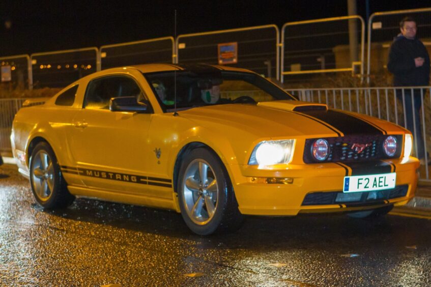 A yellow Mustang was among the array of vehicles on show at the first meet. Image: Steve Brown/DC Thomson.