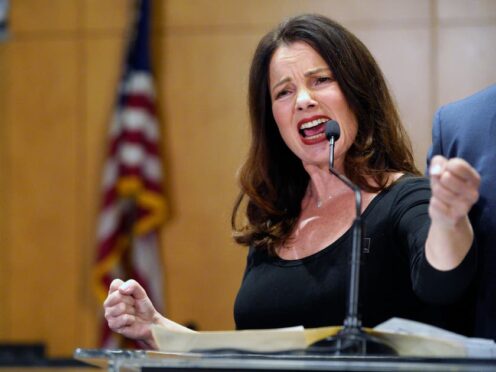 Sag-Aftra president Fran Drescher describes negotiations during a news conference (Richard Vogel/AP/PA)