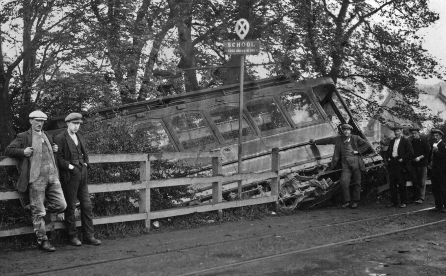 1926 crash at East Wemyss on May 25 1926 at East Wemyss. Image: Stenlake Publishing.