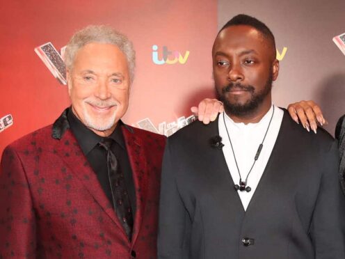 The Voice UK coaches Will.i.am, and Sir Tom Jones (Peter Byrne/PA)