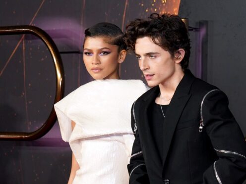 Timothee Chalamet and Zendaya share on-screen romance in new Dune: Part Two clip (Ian West/PA)