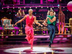 Layton Williams and Nikita Kuzmin appear on the live show of Strictly Come Dancing (Guy Levy/BBC/PA)
