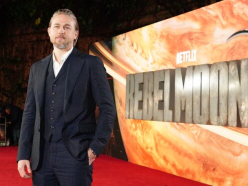 Charlie Hunnam arrives at the London premiere of Rebel Moon – Part One: A Child Of Fire at the BFI IMAX in London (Ian West/PA)