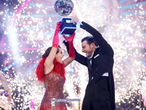 The winners of Strictly Come Dancing 2023, Ellie Leach and Vito Coppola (Guy Levy/BBC/PA)