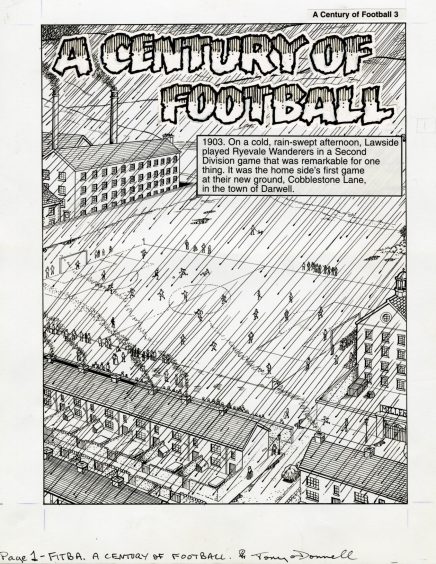 The original first page from A Century of Football.