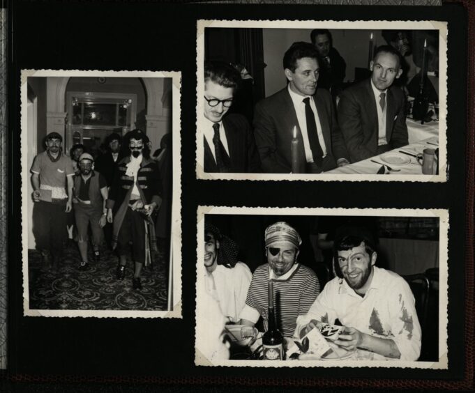 Photographs from the pirate-themed DC Thomson artists' Christmas dinner in 1960. Image: DC Thomson.