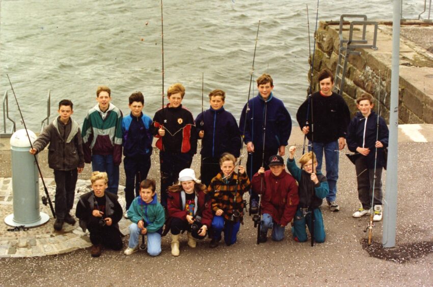 Some of the entrants in the Broughty Ferry fishing competition. Image: DC Thomson.