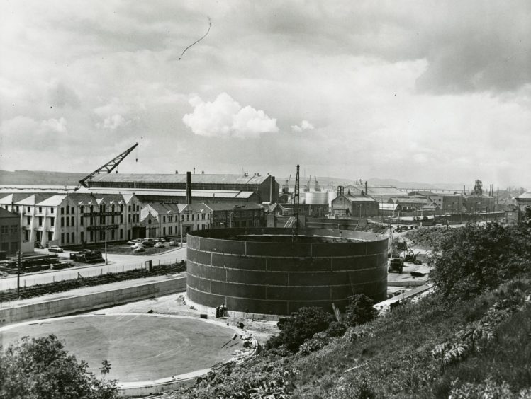 Carolina Port Power Station storage tanks in 1964. Image: DC Thomson.