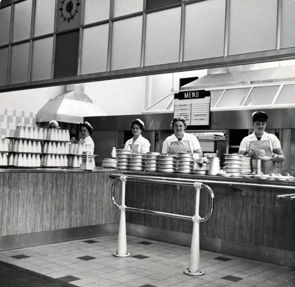 Staff inside NCR Canteen in June 1964.