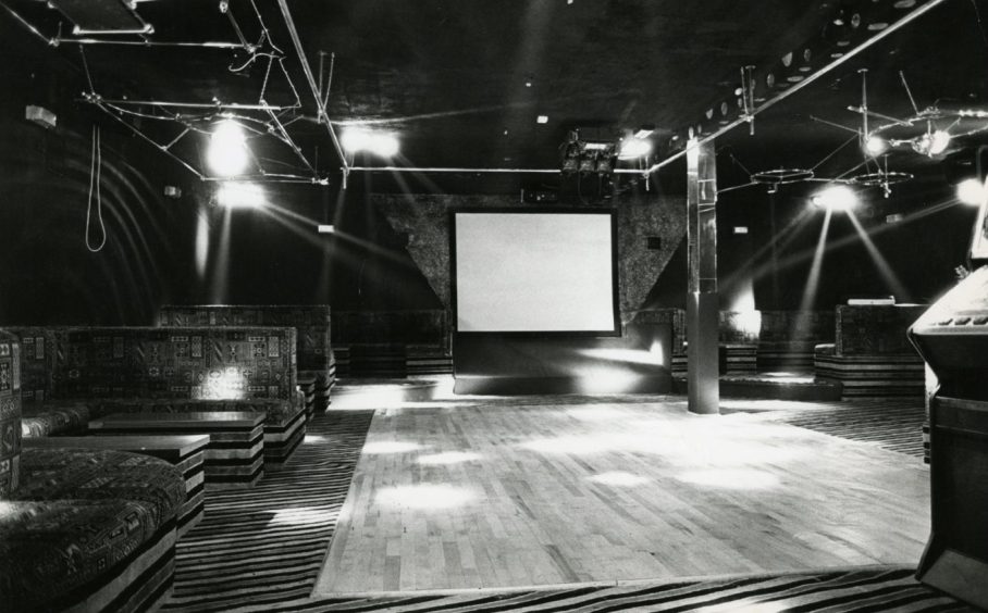 The interior of The Fountain disco, which opened 40 years ago, in December 1983. 