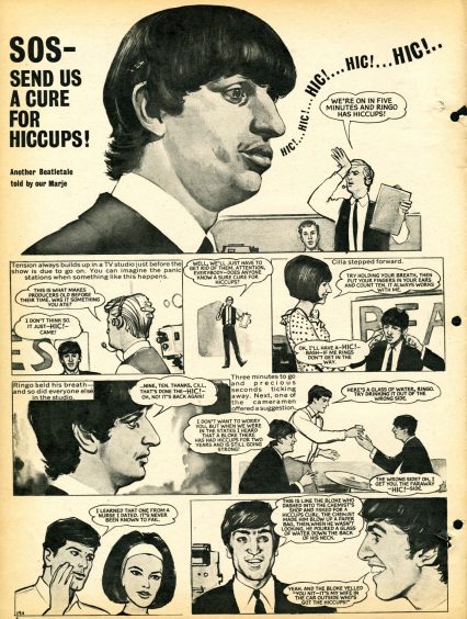The Beatles comic strip which appeared in Jackie magazine. 
