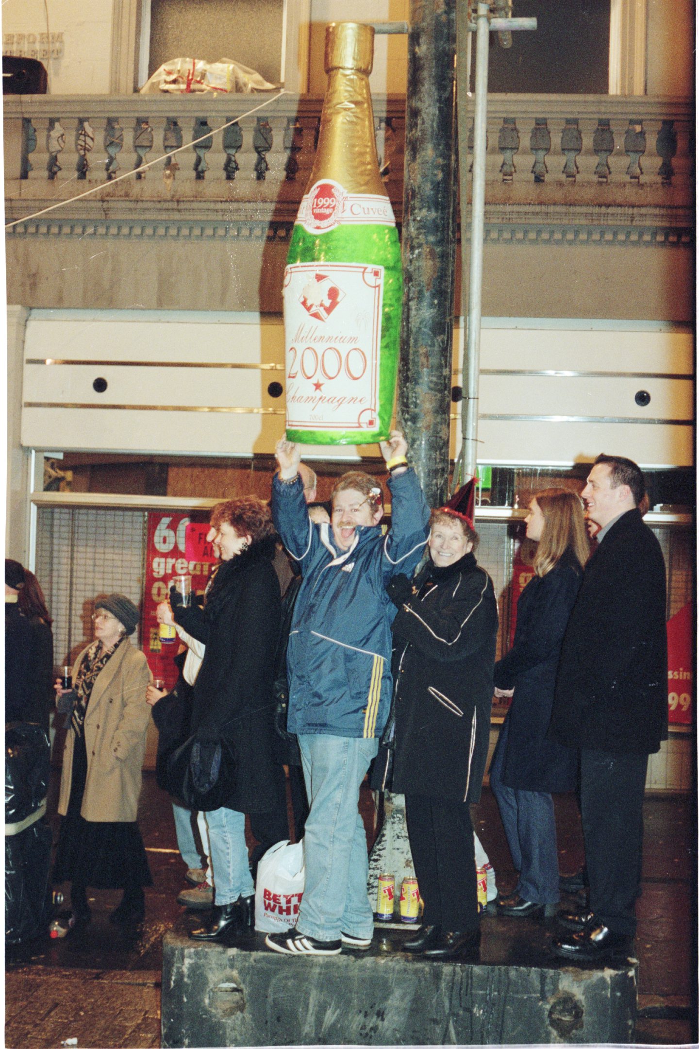 Revellers at the millennium party in Dundee in 2000.