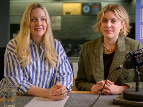 Greta Gerwig and Lauren Laverne (Amanda Benson/ BBC)