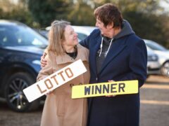 Deborah Burgess sold her car to her best friend Louise Smith for £1 after winning £1 million on the lottery (National Lottery/PA)
