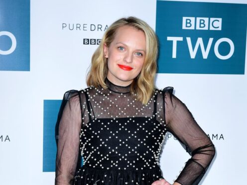 Actress Elisabeth Moss debuts surprise first pregnancy on US talk show (Ian West/PA)