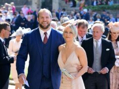 James Haskell and Chloe Madeley (Ian West/PA)