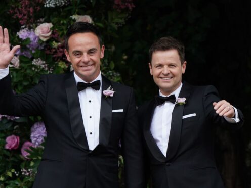 Anthony McPartlin (left) with Declan Donnelly. (Andrew Matthews/PA)