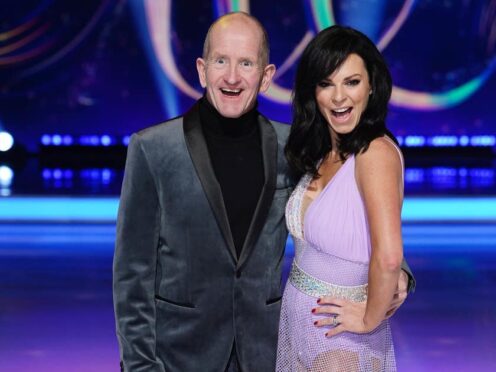 Eddie ‘The Eagle’ Edwards and Vicky Ogden during the press launch for the upcoming series of Dancing On Ice (Ian West/PA)