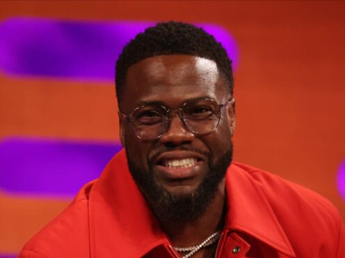 Kevin Hart during the filming for the Graham Norton Show at BBC Studioworks 6 Television Centre, Wood Lane, London, to be aired on BBC One (Isabel Infantes/PA)