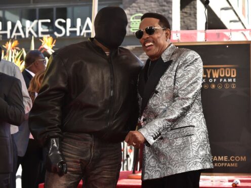 Kanye West, left, and Charlie Wilson (Richard Shotwell/Invision/AP)