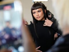 Zendaya arrives to attend Schiaparelli’s Haute Couture Spring-Summer 2024 collection presented in Paris (Christophe Ena/AP)