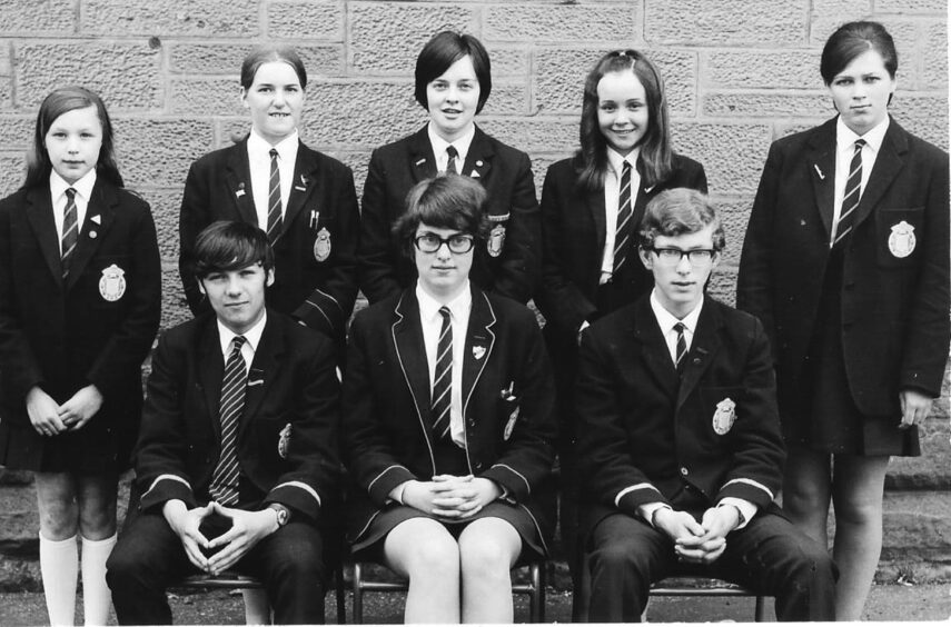 Arbroath High School medallists pose for the camera