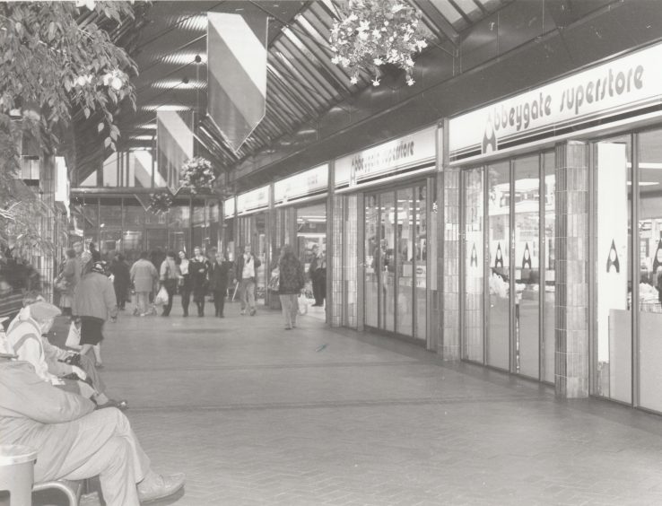A view of part of the interior of the Abbeygate Centre in Arbroath.