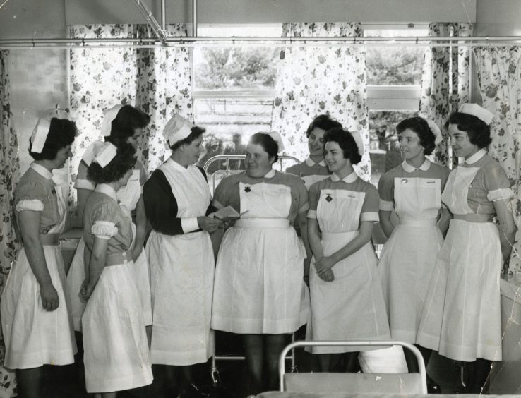 Nurses in the new maternity department at DRI in 1962.
