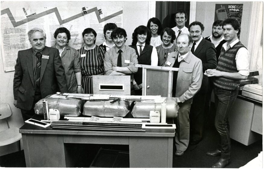 The Household Energy Action Team during an open day for the public at their North Lindsay Street premises in May 1984.