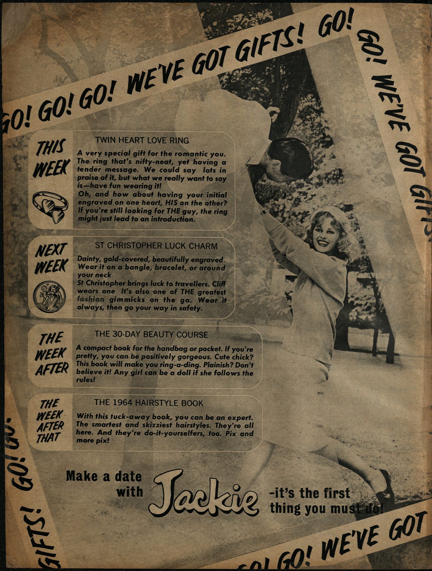 An inside page from the magazine outlining what was in the edition and the forthcoming edition