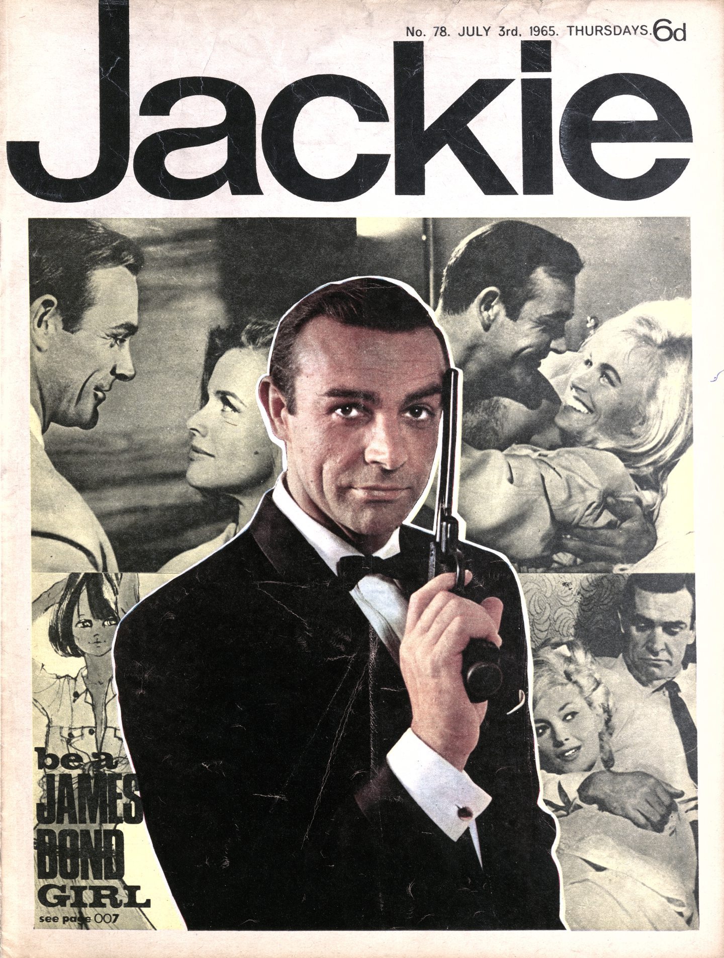 Sean Connery was saving the world and on the front cover of Jackie in 1965. 