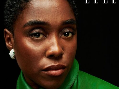 Lashana Lynch on the February issue of Elle UK (Elle UK /Ekua King)