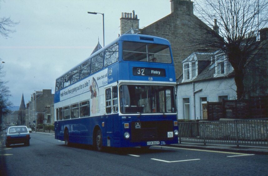The 32 heading up Forfar Road to Fintry in Dundee