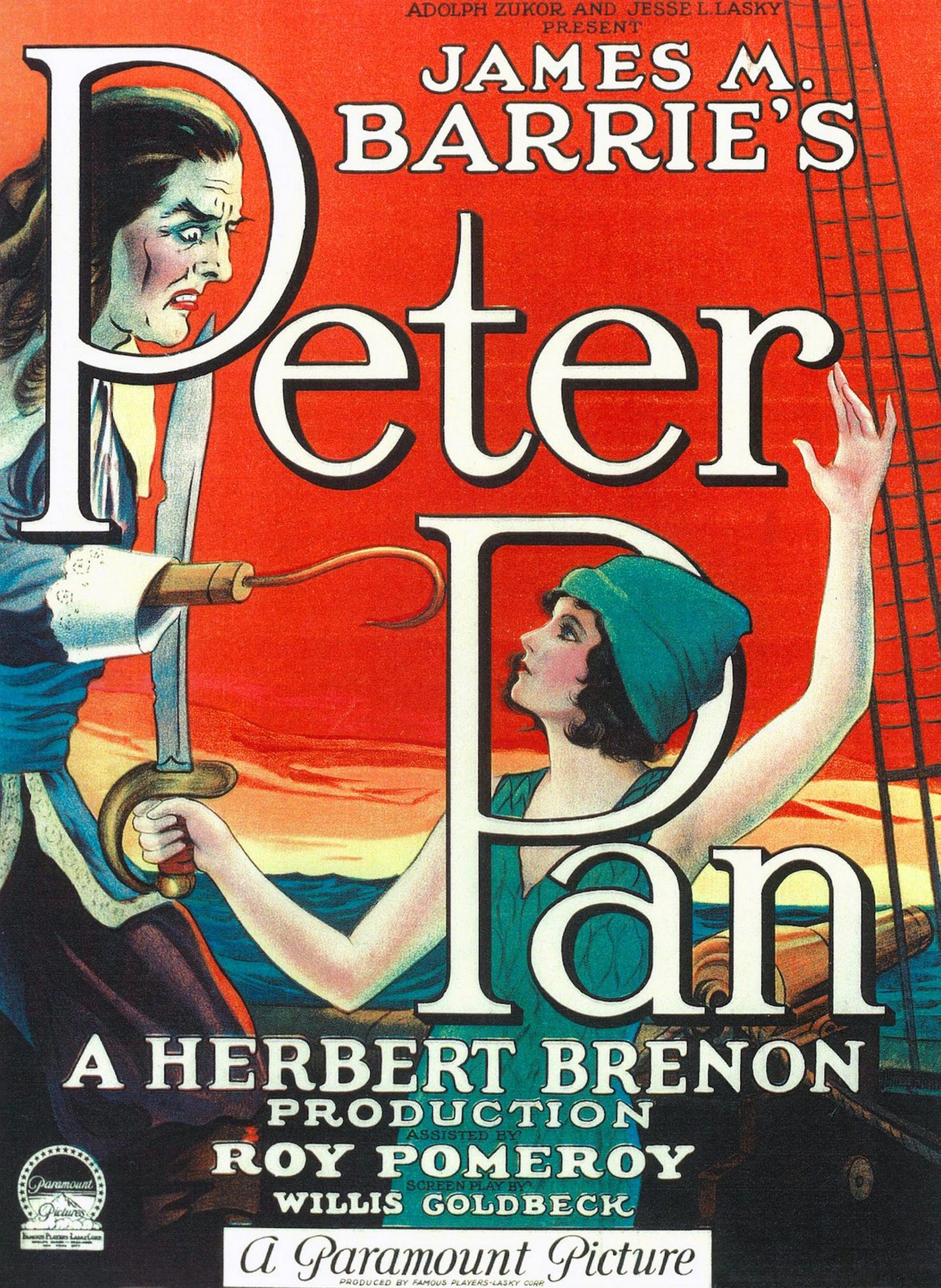 A film poster for an early adaptation of Peter Pan