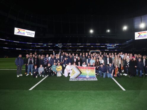 A celebration event for Proud Lilywhites 10th anniversary was held at Tottenham Hotspur Stadium on February 15 (Tottenham Hotspur/Handout/PA)